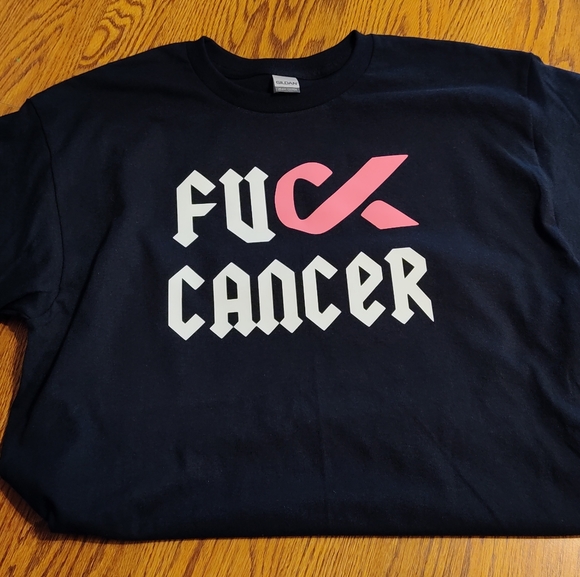 F*** Cancer Personalized TShirt Choose Ribbon Color For Cancer Type Pink Breast - Picture 2 of 4